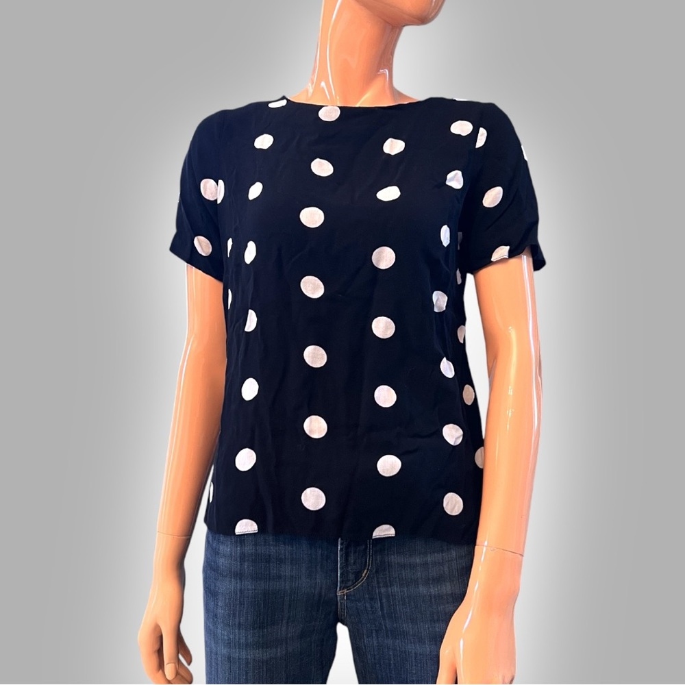 Vintage Short Sleeve Polka Dot Top